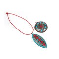 Brass Red and Blue Stone Necklace (India)