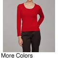 Bonnie & Bill Women's Scoop Neck with Sequin Detail Sweater FINAL SALE