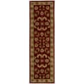 Hand-tufted Caspian Red Wool Rug (2'3 x 7'6)
