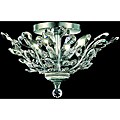 Crystal 4-light Chrome Chandelier Flush Mount