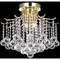 Crystal 3-light Gold Chandelier Flush Mount