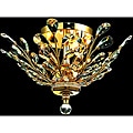 Crystal 4-light Gold Chandelier Flush Mount