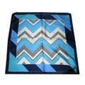 Dmitry Blue Geometric Silk Patterned Scarf