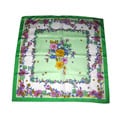 Dmitry Green Floral Silk Scarf