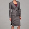 Tahari Women's Grey Two-button Skirt Suit