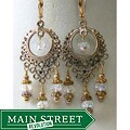 Palmtree Gems Goldtone Crystal 'Isabella' Chandelier Earrings