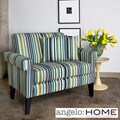 angelo:HOME Ennis Shoreline Stripe Blue Loveseat