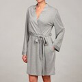 Jones New York Women's Heather Grey Jersey Robe
