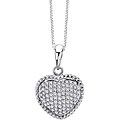 14k White Gold 1/3ct TDW Diamond Heart Necklace (G-H, I1-I2)