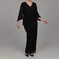 Dana Kay Women's Plus Size Black 2-piece Pant Set FINAL SALE