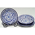 Set of 4 Azoura Design Round 9-inch Salad Bowls (Tunisia)