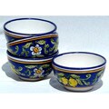 Set of 4 Citronique Design Ceramic 5.5-inch Soup Bowls (Tunisia)