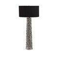 Tall Chromed Rose Column Table Lamp