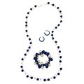 Roman Silvertone Blue Teal Beaded Jewelry Set