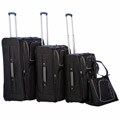 Nautica Steward Black / Grey 4-piece Luggage Set