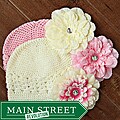 Headbandz 5-piece Pink and Cream Kufi Hat Set