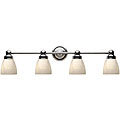 World Imports Troyes Collection Open White Art Glass 4-light Bath Bar