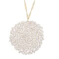 NEXTE Jewelry Goldtone Opal Swirling Cyclone Necklace