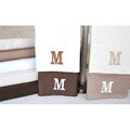 Egyptian Cotton 300 Thread Count Solid Block 'M' Monogram Sheet Set