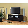 Cappuccino Hollow Core Wood and Glass TV Console