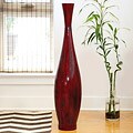 PoliVaz Red Bamboo Large Decorative Vase (Indonesia)