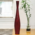 PoliVaz Red Bamboo Medium Decorative Vase (Indonesia)