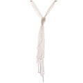Roman Silvertone Knotted Chain 40-inch Y Necklace