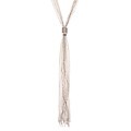 Roman Silvertone Multi-Cable Chain 'Y' Necklace
