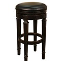 Brighton 30-inch Antique Black Swivel Bar Stool