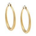 NEXTE Jewelry 14k Gold Overlay Matte Hoop Earrings