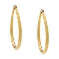 NEXTE Jewelry 14k Gold Overlay Matte Teardrop Hoop Earrings