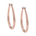 NEXTE Jewelry Rose Goldtone Tapered Teardrop Hoop Earrings