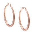 NEXTE Jewelry Rose Goldtone Tapered Round Hoop Earrings