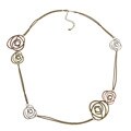 Kate Bissett Tri-color Filigree Rose Station Necklace