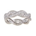 Tacori IV Platinum/ Silver Clear CZ 'Epiphany' Cross-over Eternity Band