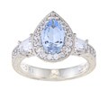 Tacori IV Sterling Silver Blue and Clear Cubic Zirconia Epiphany Ring