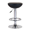Black Quarter Stitched Adjustable Swivel Stool