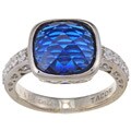 Tacori IV Platinum over Silver Blue Cubic Zirconia 'Epiphany' Ring