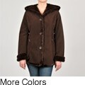 Jones New York Women's Button Front Coat with Hood