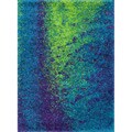 Cantebury Peacock/ Lime Shag Rug (5'2 x 7'7)