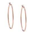NEXTE Jewelry Rose-goldtone Oval Hoop Earrings with Saddleback Clasp