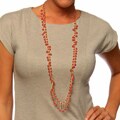 Adrienne Vittadini Goldplated 'Anzio' Pink Glass Bead Necklace