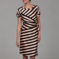 Jones New York Women's Ballet Pink Stripe Tie Dress