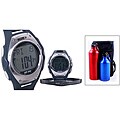 Ovente BHS8000 Heart Rate Monitor with Chest Strap (Beatech Collection) and Aluminum Camping Bottle Set
