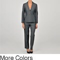 Sharagano Women's 2-button Trim Detailed Pant Suit