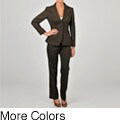 Sharagano Women's 3-button Self Bias Pant Suit