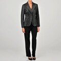 Sharagano Women's Snakeskin Jacket Pant Suit
