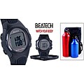 Ovente BHS6000 Heart Rate Monitor with Chest Strap (Beatech Collection) and Aluminum Camping Bottle Set