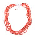 Sterling Silver Sea Bamboo Coral Bead 18-inch Necklace