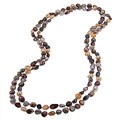 Multi-colored Baroque Freshwater Pearl 60-inch Endless Necklace (6-8 mm)